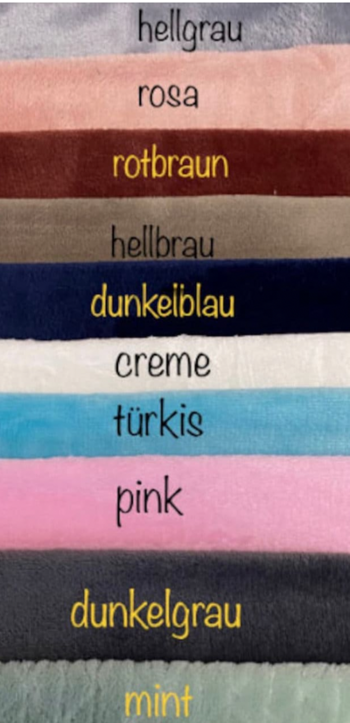 Babydecke Bärenliebe personalisierbar mit Namen, Datum, Gewicht, Uhrzeit und Größe