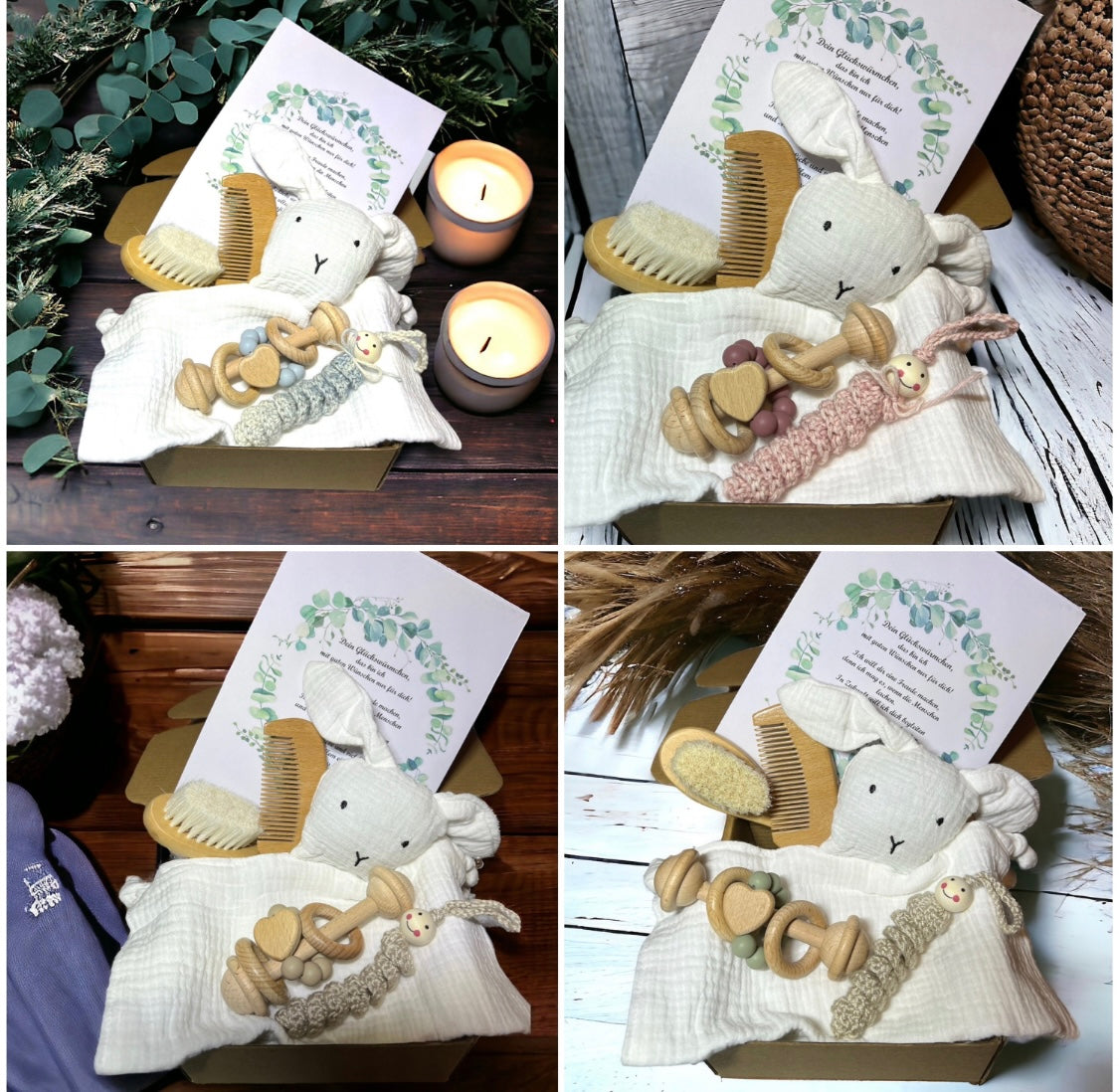 Newborn Set Hase mit Glückswürmchen - XXL - 6teilig