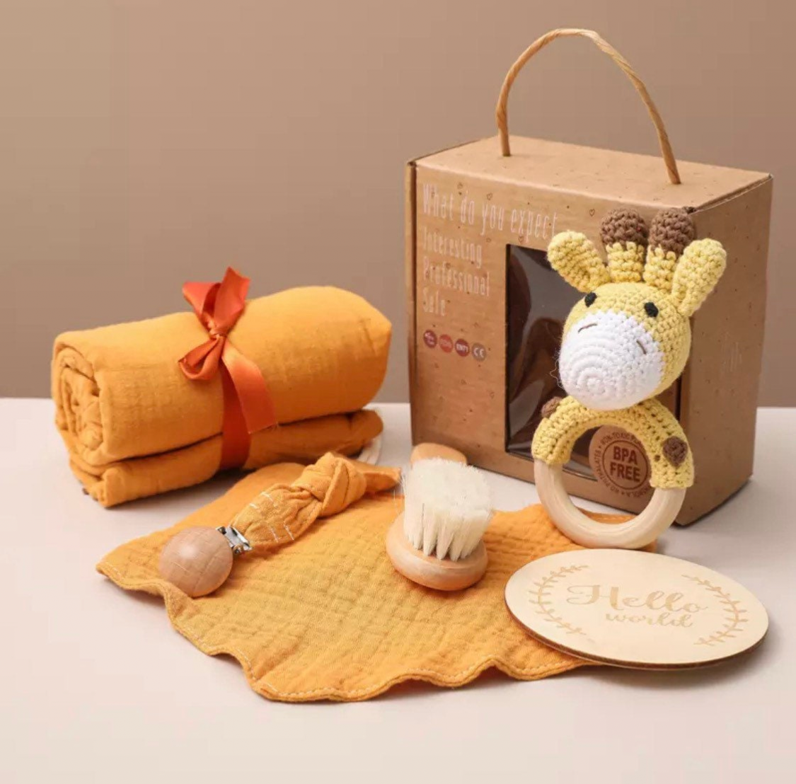 Newborn Set kleine Giraffe Frieda - XXL - 6teilig