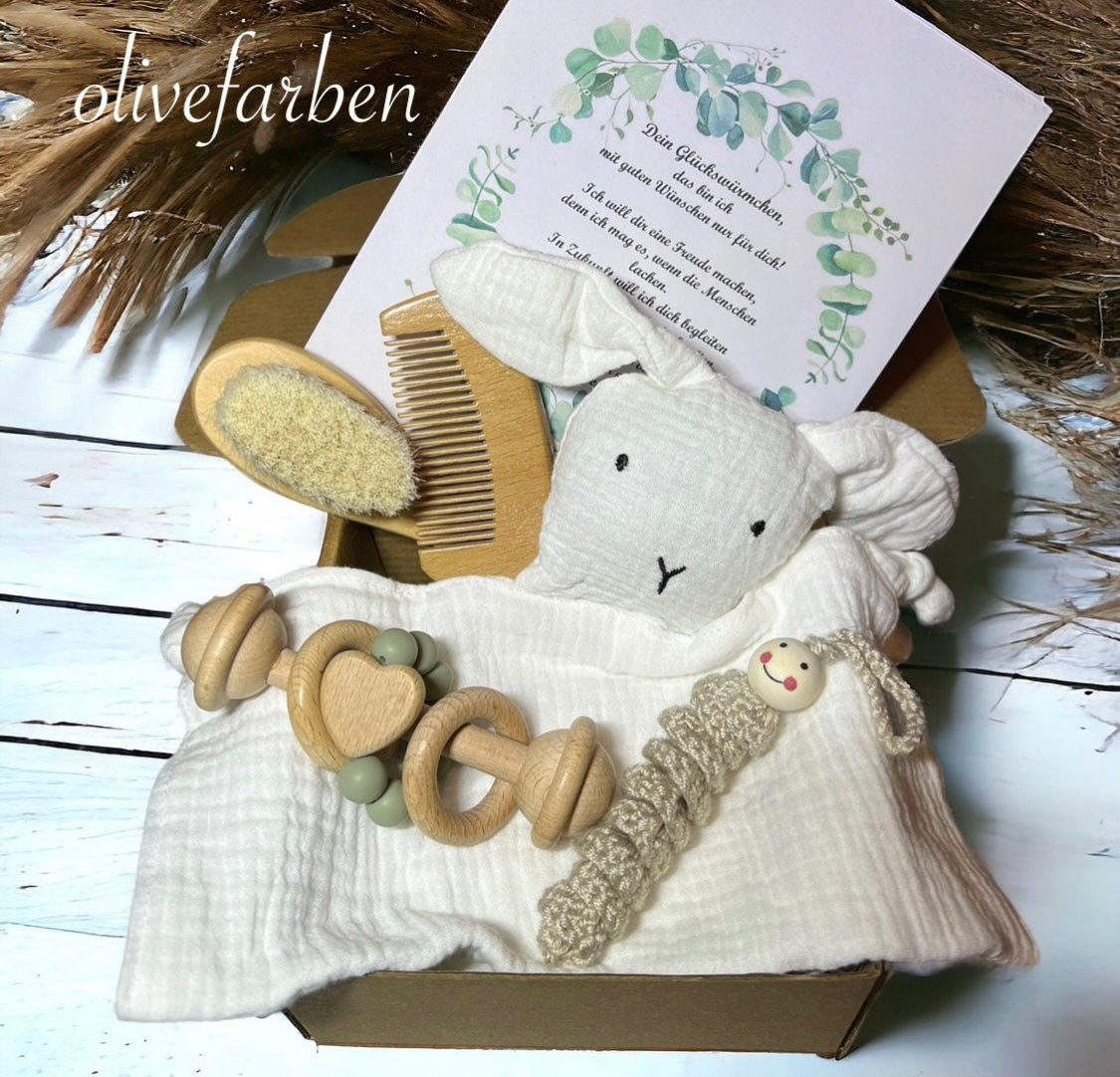 Newborn Set Hase mit Glückswürmchen  - XXL - 6teilig