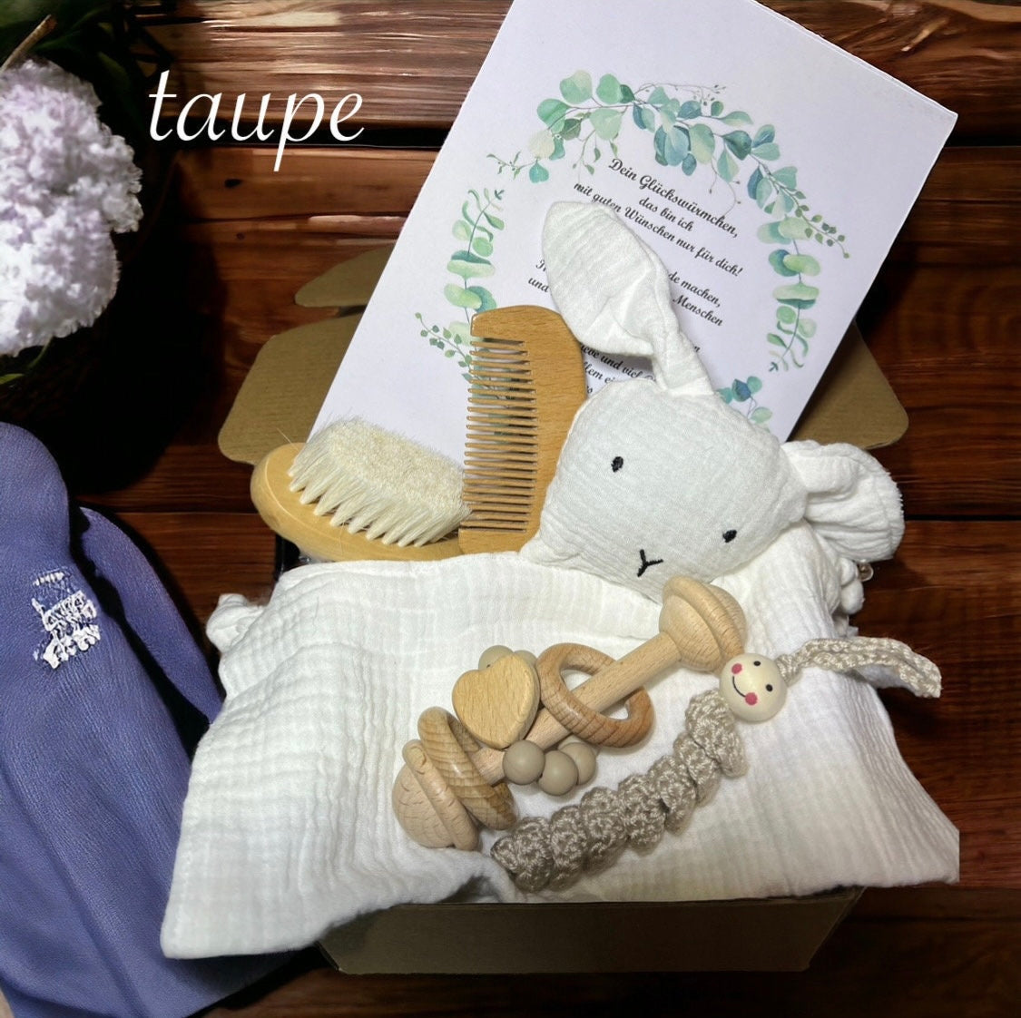 Newborn Set Hase mit Glückswürmchen  - XXL - 6teilig