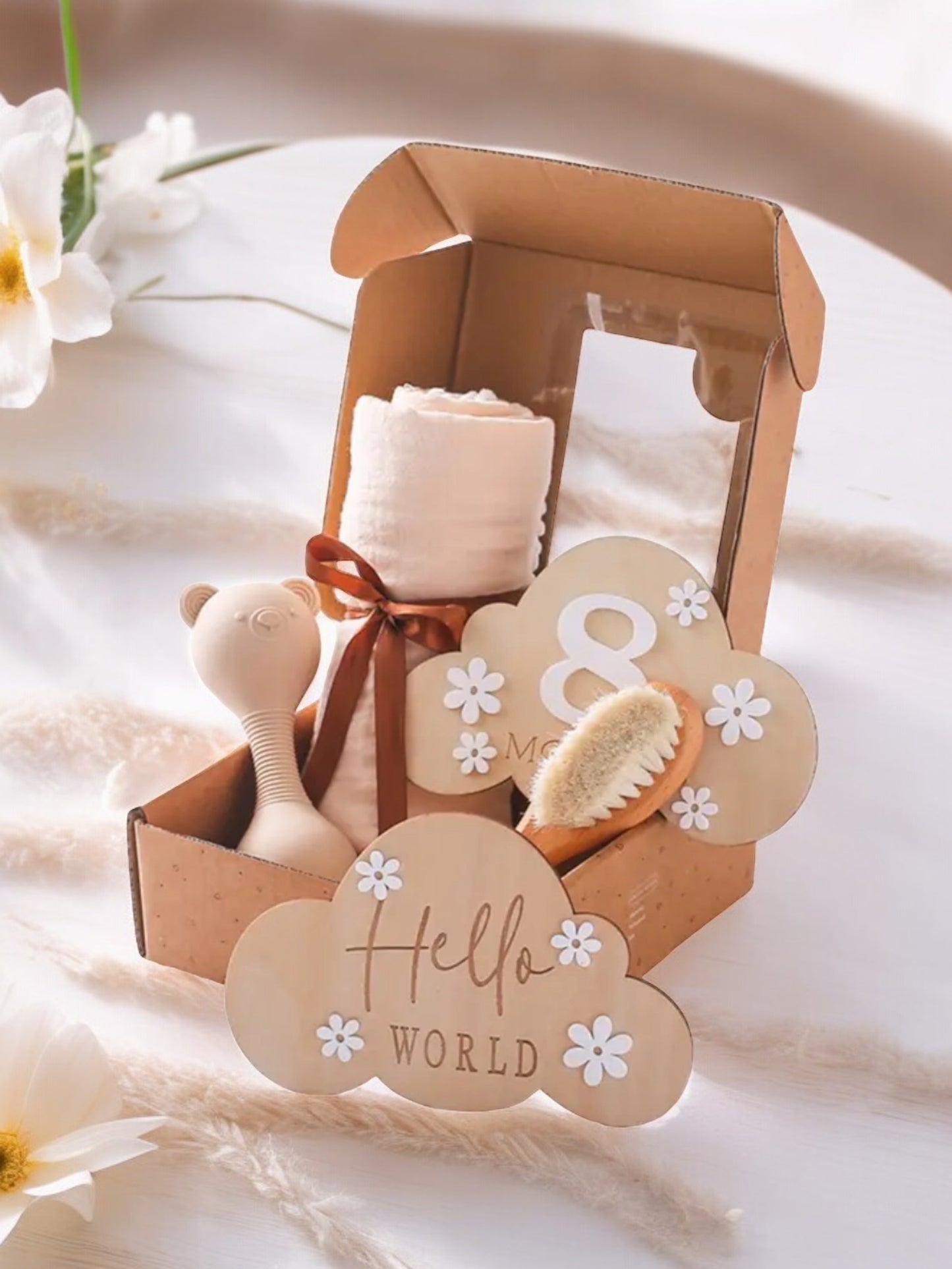 Newborn Set "kleine Wolke" mit Meilensteinen  - 32teilig